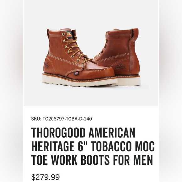 american heritage 6 tobacco moc toe Thorogood Women's 6" Work Boot 7.5 absorbing footbed and cushioned insole give you added comfort when youre on your feet all day Thorogood American Heritage 6 Moc